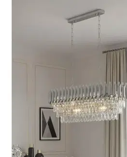 Svietidlá BRILAGI - Závesný luster ECLIPSE na reťazi 10xE14/10W/230V 78x28 cm strieborný BG72447