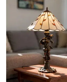 Lampy BRILAGI - Tiffany vitrážová stolová lampa FOLIA 1xE27/60W/230V BRT-B015D