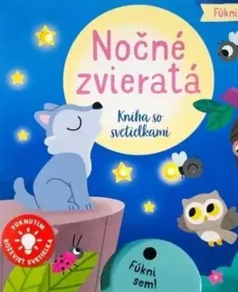 Leporelá, krabičky, puzzle knihy Nočné zvieratá - Fúkni a rozsvieť