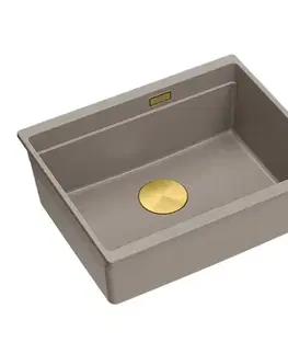Kuchynské drezy Quadron Quadron - Granitový drez Logan 100 Beige Meď HQJ6045U4_PVDC1_U