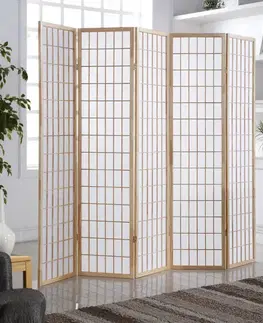 Paravány Paraván japonský 5dielny SC01-5 NAT Dekorhome
