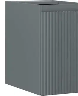 Kúpeľňový nábytok MEXEN/S - Rivel kúpeľňová skrinka pod umývadlo 30, 1 dvierka, reliéf, grafit mat 91A21-03047-1-BF66