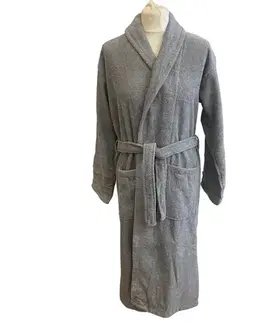 Pánske župany Froté deluxe unisex župan Sivý TiaHome - S/M
