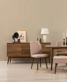 Jedálenské sety Set s rozkladacím stolom, stoličkami a konzolou (7 kusov) Vina 03 0900 - Walnut, Stone