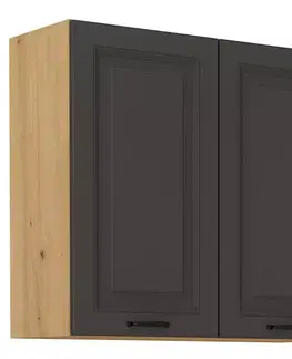Kuchynské skrinky visiace Kuchynská skrinka STILO grafit mat/artisan 80g-72 2f
