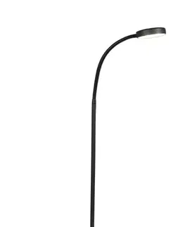 Stojace lampy Moderná stojaca lampa čierna vrátane LED nastaviteľná - Trax