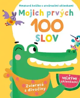 Leporelá, krabičky, puzzle knihy Mojich prvých 100 slov: Zvieratá z divočiny