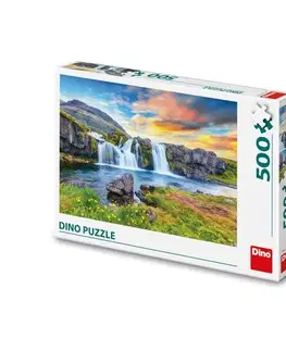 500 dielikov Dino Puzzle Islandský vodopád 500 Dino FSC