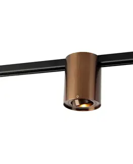 Koľajnicové svetelné systémy Moderný 1-fázový koľajnicový reflektor tmavý bronz - Iconic Rondoo Up