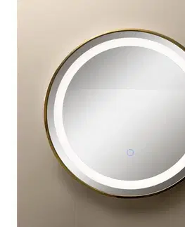 Svietidlá Zuma Line D251801-LED Kúp. zrkadlo s podsv. 24W/230V 3000/4000/6000K IP44 zlatá D251801