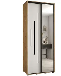 Šatníkové skrine Skriňa 45 Canaris 13 120 artisan/biela/čierna