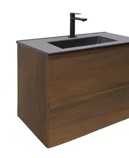 Kúpeľňový nábytok Kúpeľňová skrinka s umývadlom SAT B-Way 79x50x45 cm orech mat BWAY280NUTU4BB BWAY280NUTU4BB