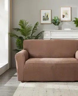 Prehozy 4Home Napínací poťah na sedačku Magic clean hnedá, 190 - 230 cm