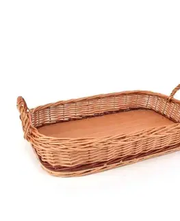 Podnosy a tácky Kinekus Podnos prútený s dvoma rúčkami 47x32x8/13,5 cm