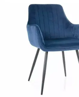 Kuchynské a jedálenské stoličky Signal Jedálenská stolička APPLE VELVET | granátová