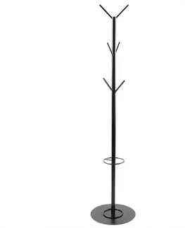Vešiaky do predsiene Vešiak kovový stojanový Loft 06-06 180x40 čierna
