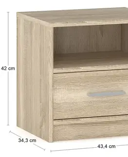 Nočné stolíky NABBI Tavir N nočný stolík dub sonoma