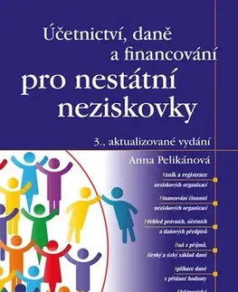 Dane, účtovníctvo Účetnictví, daně a financování pro nestátní neziskovky - 3. vydání - Anna Pelikánová