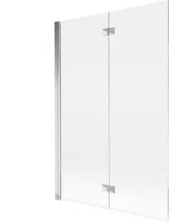 Sprchové dvere MEXEN - MIST vaňová zástena 120x150 cm 6mm 2-s, chróm, číra, ľavá 8A9-120-002-01-00-L