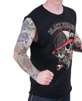 Pánske tričká Tričko bez rukávov BLACK HEART Commander čierna - M