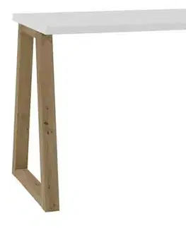Detské stoly a stolíky ArtAdrk Písací stolík IWO ll | biela matná / dub artisan