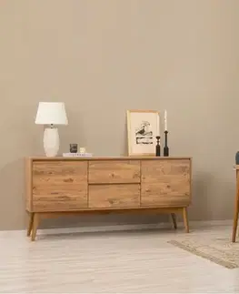 Jedálenské sety Set s rozkladacím stolom, stoličkami a konzolou (5 kusov) Vina 02 1048 - Atlantic Pine, Dark Blue
