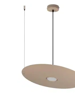 Svietidlá  Závesný luster PIATTO na lanku, 1xGX53/15W/230V, pr. 45 cm, béžový MLP2914