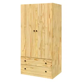 Skrine Skriňa s 2 zásuvkami 865K lak, kovové úchytky