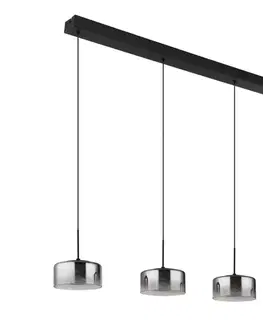 Svietidlá Globo 16024-4 - LED luster na lanku BELINDA LED/24W/230V čierna/dymová 16024-4