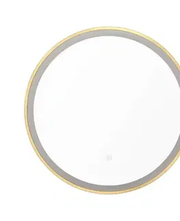 Kúpeľňové zrkadlá Zrkadlo so senzorom SAT 60x60 cm zlatá SATZLED60ZL SATZLED60ZL