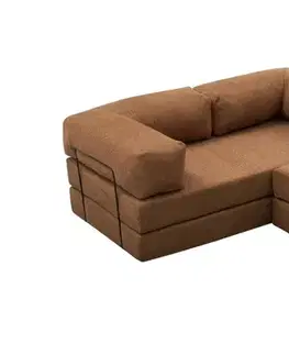 Sedacie súpravy Rohová sedacia súprava / Rohová pohovka Comfort Mini - Brown