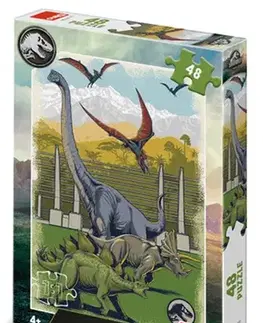 Do 49 dielikov Dino Toys Puzzle Jurský svet 48 Dino
