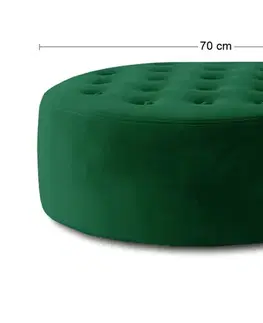Taburetky NABBI Maia okrúhla taburetka tmavozelená