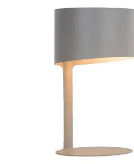 Lampy Lucide 45504/01/36 - Stolná lampa KNULLE 1xE14/40W/230V šedá 45504/01/36