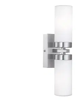 Svietidlá Globo 7816 - Kúpeľňové nástenné svietidlo SPACE 2xE14/40W/230V IP44 7816