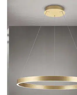 Svietidlá Orion- stmievateľný LED luster na lanku KOLK LED/80W/230V 2700/3000/4000K priemer 80 cm zlatý HL 6-1717/80 gold-matt