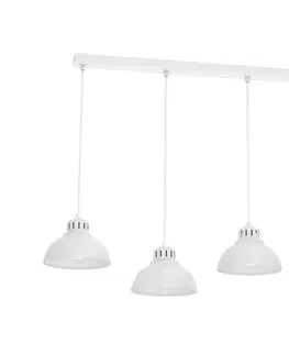 Svietidlá  Luster na lanku SVEN 4xE27/15W/230V biela 9099