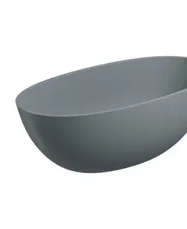Vane OMNIRES - SHELL M+ voľne stojaca vaňa, 148 x 75 cm, sivá/popol SHELL148WWAG