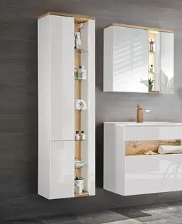 Kúpeľňový nábytok COMAD - Zrkadlová skrinka 80cm 2 dvierka BAHAMA WHITE 5907611648384