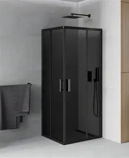 Sprchovacie kúty MEXEN - Rio sprchovací kút štvorec 70 x 70, grafit, čierna 860-070-070-70-40