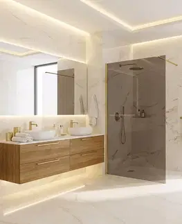 Sprchové dvere REA/S - Sprchová zástena Flexi Brown / Brush Gold 110 KPL-K99571