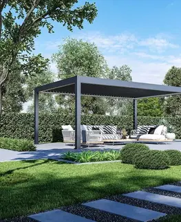 Bioklimatické pergoly Elektrická bioklimatická pergola PRESTIGE 6x4 m Rojaplast