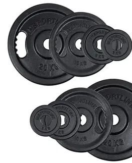 Závažia k činkám Sada 2x4ks olympijských kotúčov inSPORTline Castblack 2x 2-20 KG