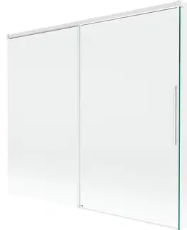 Sprchové dvere MEXEN/S - Rox L vaňová zástena 2-krídlová posuvná 190 + 80 x 150, transparent, biela 8C9L-190-080-20-00