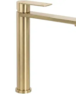 Kúpeľňové batérie REA - Umývadlová vysoká batéria Hunter Brush Gold vysoká REA-B6692