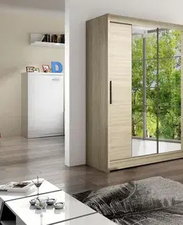 Šatníkové skrine ArtAdrk Šatníková skriňa INESS | 150 cm Skriňa: Is01 / biela