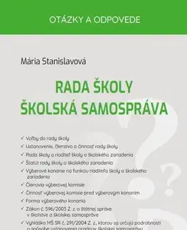 Manažment Rada školy Školská samospráva - Mária Stanislavová
