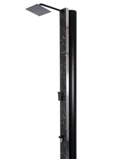 Solárne sprchy 40 L Hanscraft Solárna sprcha ATLAS s oplachom nôh (antracit / imitácia čierneho mramoru)