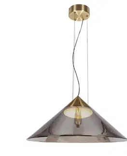 Stropná svetla Lampa wisząca Presto 50 szklana z dymionym kloszem nad stół do salonu GX53