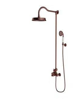 Sprchy a sprchové panely OMNIRES - ARMANCE termostatický sprchový stĺp meď retro /ORB/ AM5244/6ORB